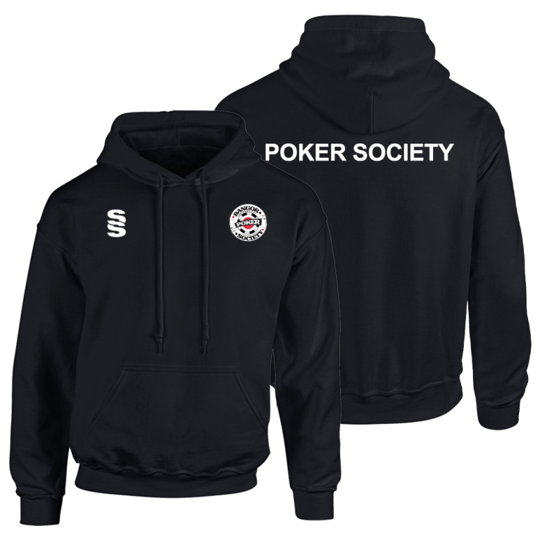 Bangor University - Poker Society - Heavy Blend Hooded Sweatshirt - Black