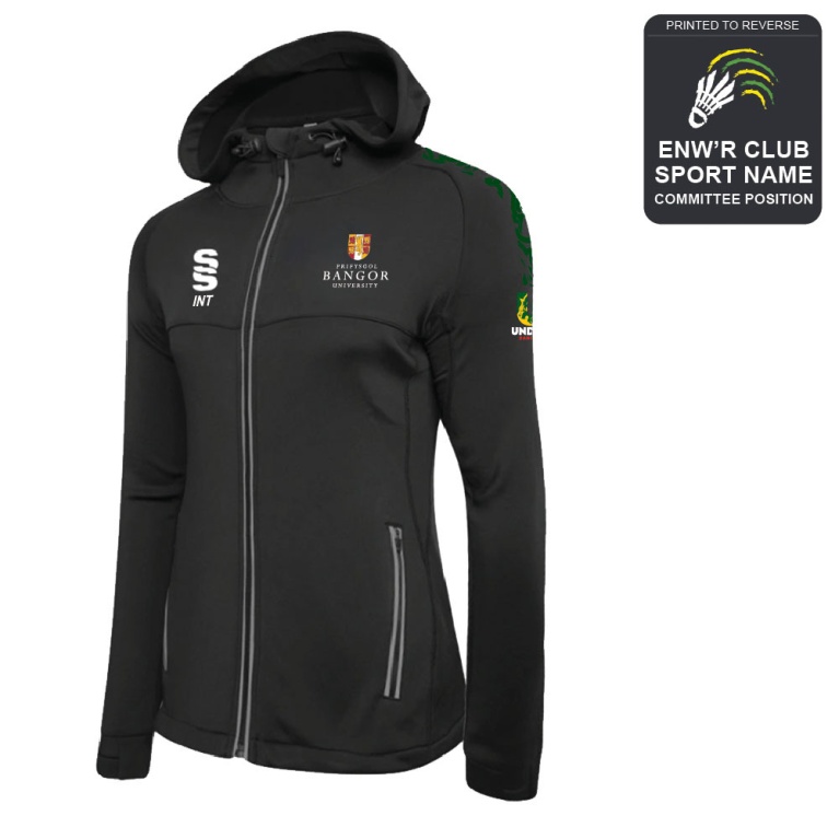 Bangor University - Badminton - Dual Full Zip Hoody - Women's Fit