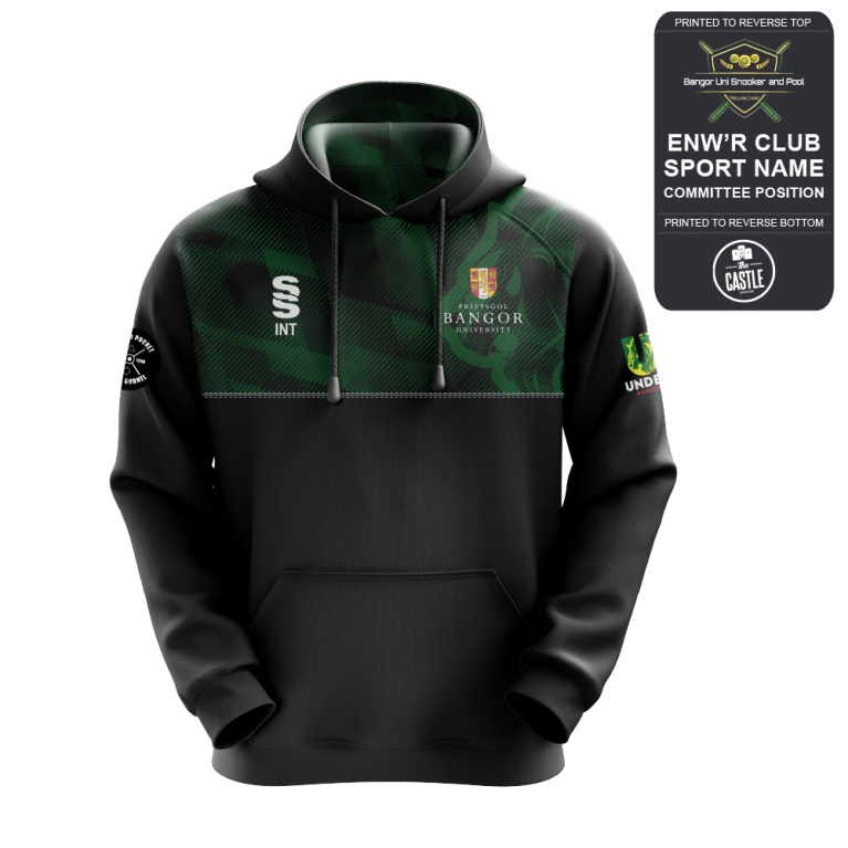 Bangor University - Snooker & Pool - Overhead Hoody - Unisex Fit