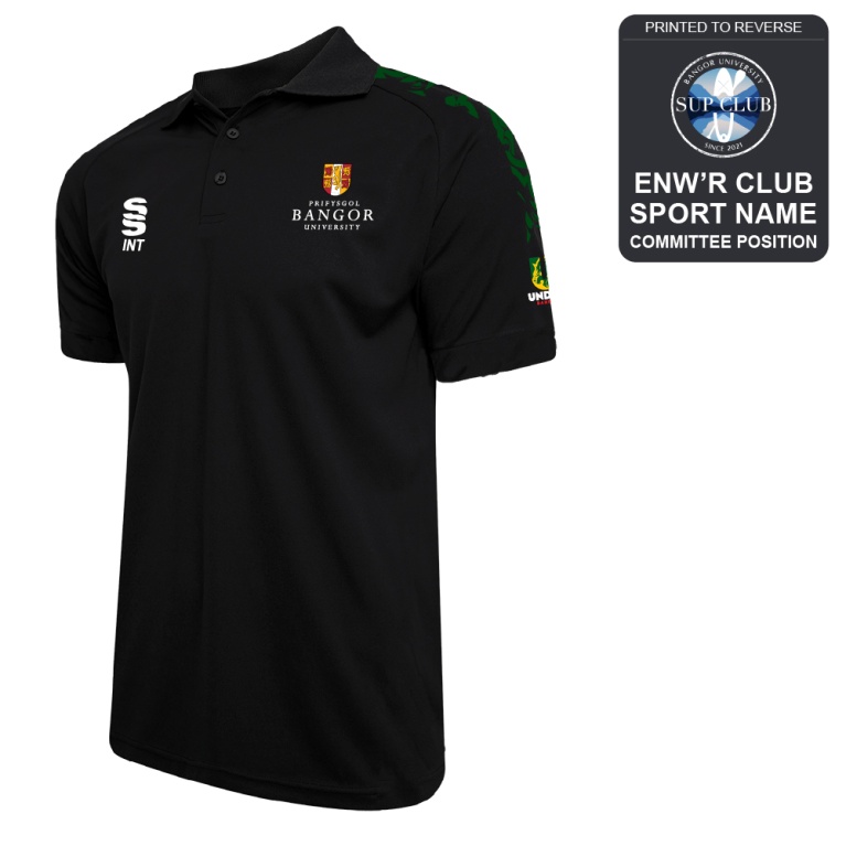 Bangor University - Paddle Boarding - Dual Solid Colour Polo - Unisex Fit