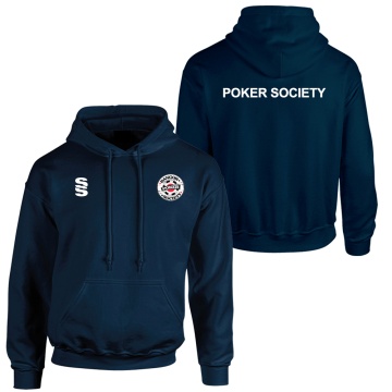 Bangor University - Poker Society - Heavy Blend Hooded Sweatshirt - Navy