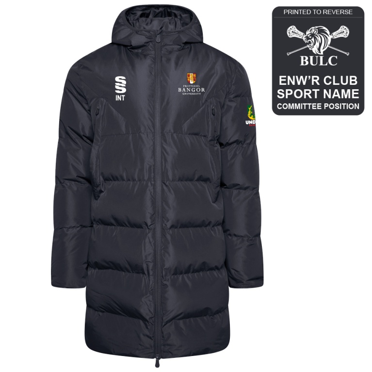 Bangor University - Lacrosse - Active Long Padded Jacket - Unisex Fit
