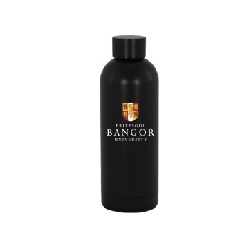Bangor University - Stainless Steel Bottle - Black - 500ML