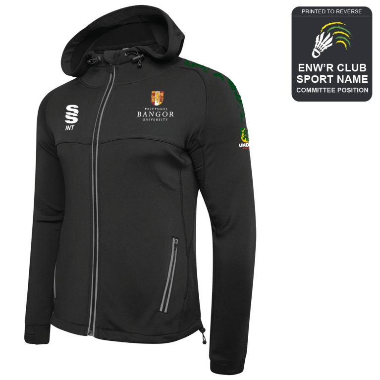 Bangor University - Badminton - Dual Full Zip Hoody - Unisex Fit