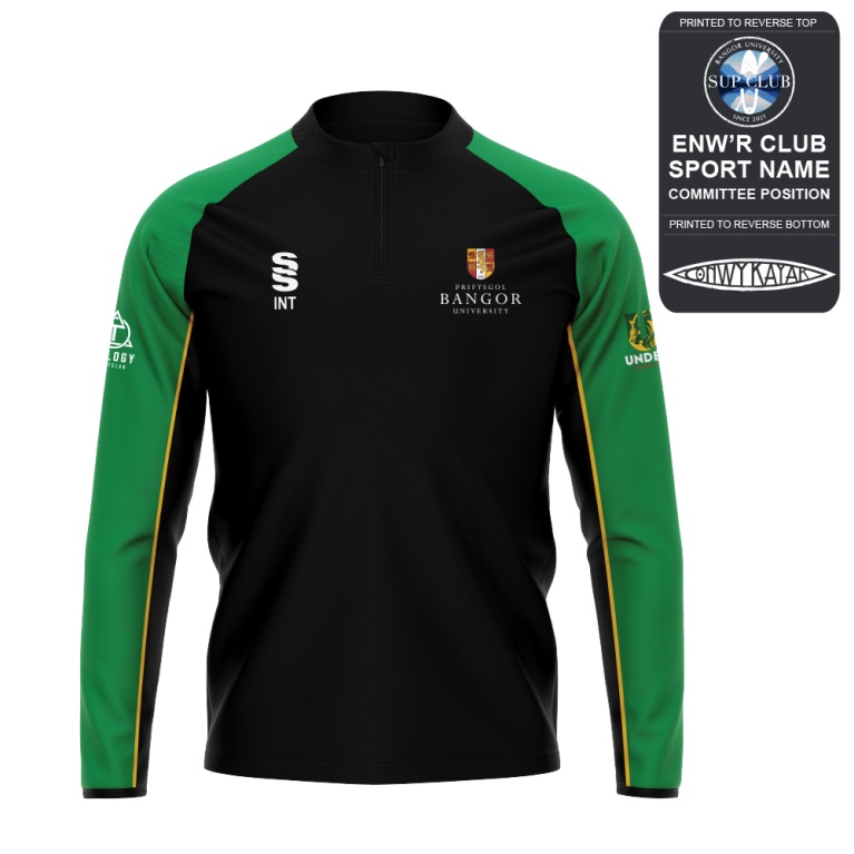 Bangor University - Paddle Boarding - 1/4 Performance Top - Unisex Fit
