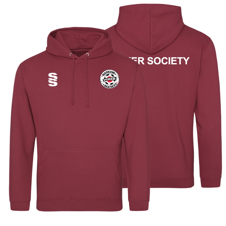 Bangor University - Poker Society - Classic Hoodie - Red