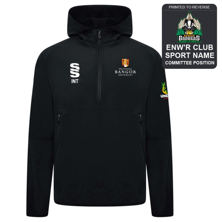 Bangor University - Basketball Mens - Dual Elite 1/4 Zip Hoody / Rain Jacket - Unisex Fit