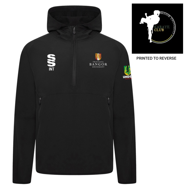 Bangor University - Karate - Dual Elite 1/4 Zip Hoody / Rain Jacket