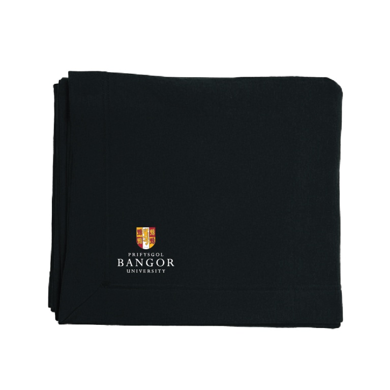 Bangor University - Heavy Blend Fleece Stadium Blanket - Black