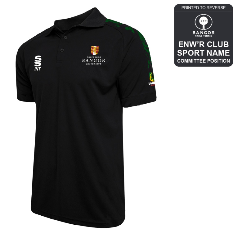 Bangor University - Table Tennis - Dual Solid Colour Polo - Unisex Fit