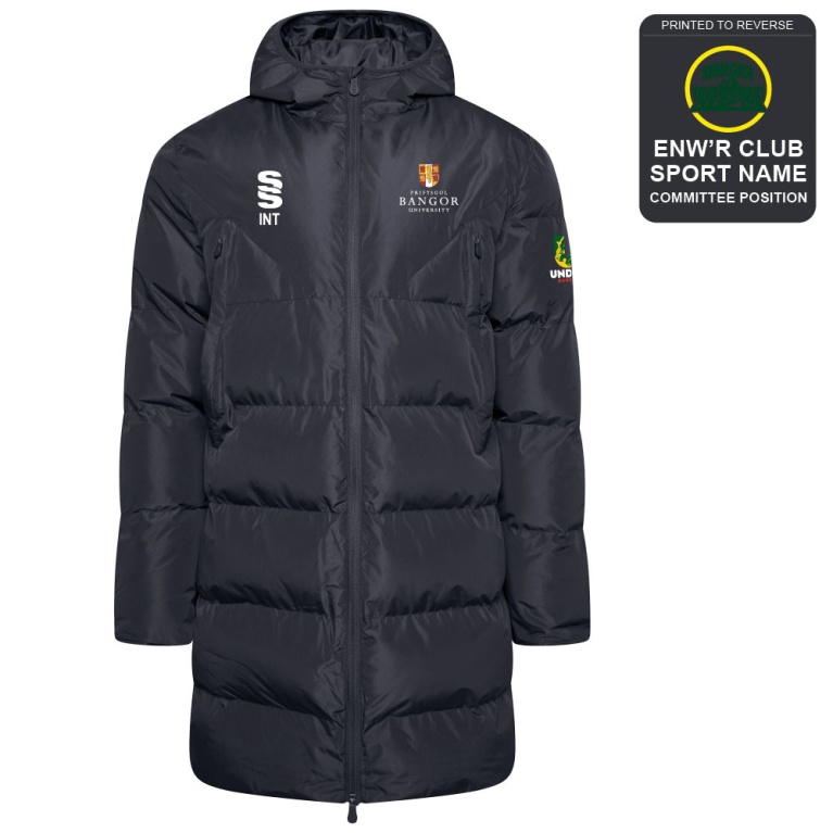 Bangor University - Ultimate Frisbee - Active Long Padded Jacket - Unisex Fit