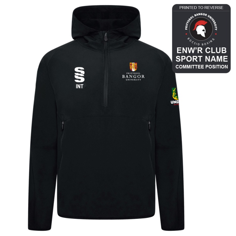 Bangor University - Boxing - Dual Elite 1/4 Zip Hoody / Rain Jacket - Unisex Fit