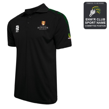 Bangor University - Badminton - Dual Solid Colour Polo - Unisex Fit