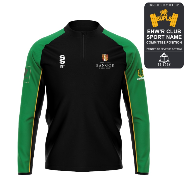 Bangor University - Powerlifting - 1/4 Performance Top - Unisex Fit