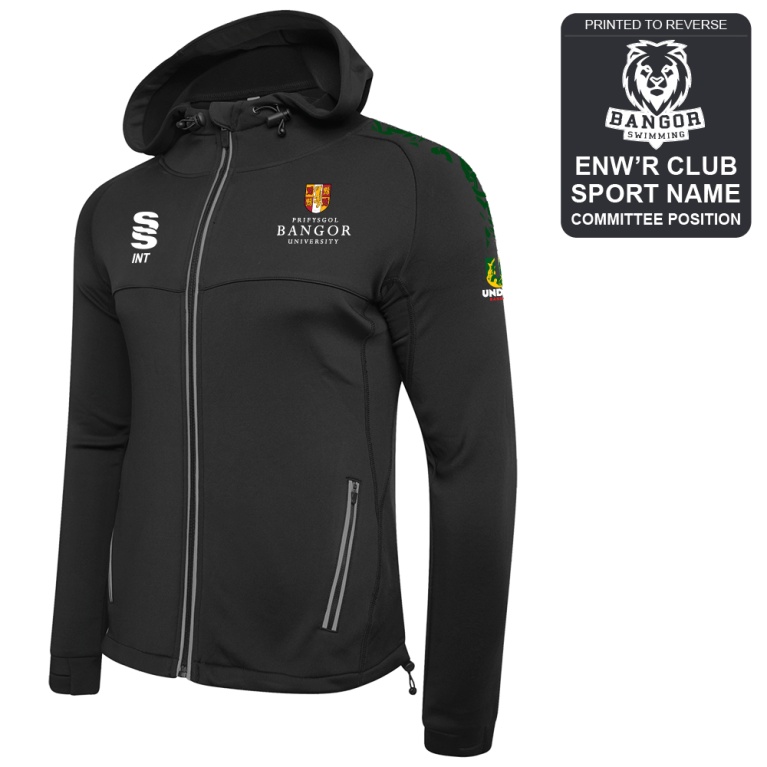 Bangor University - Swimming - Dual Full Zip Hoody - Unisex Fit