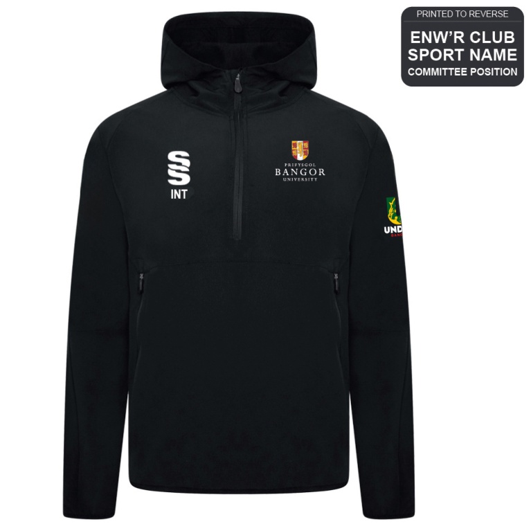Bangor University - Football Womens - Dual Elite 1/4 Zip Hoody / Rain Jacket - Unisex Fit
