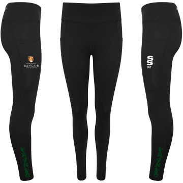 Bangor University - Performance Full Length Leggings - Women's Fit