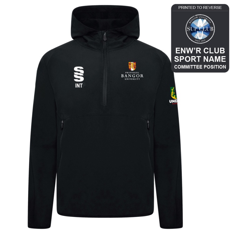 Bangor University - Paddle Boarding - Dual Elite 1/4 Zip Hoody / Rain Jacket - Unisex Fit