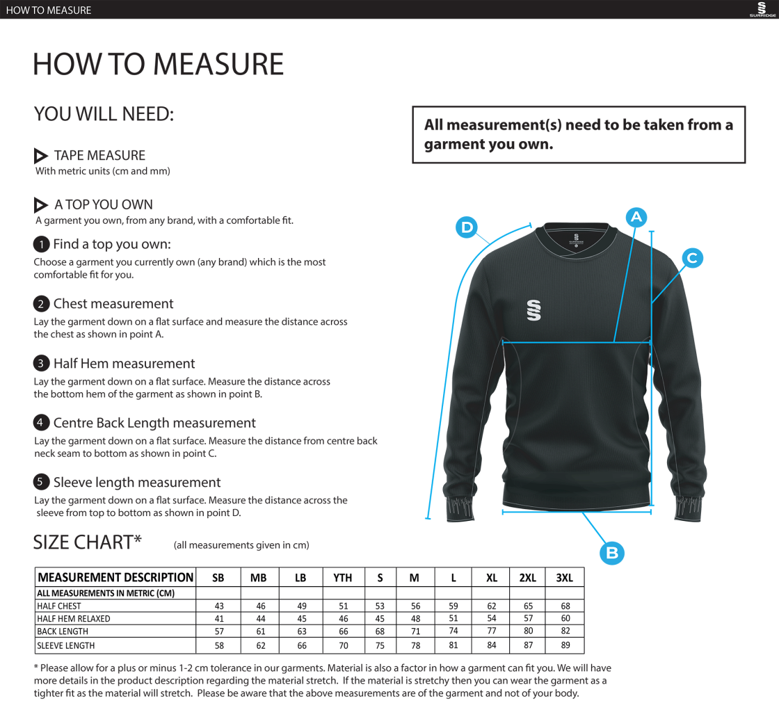 Bangor University - Dance - Run Out Top - Unisex Fit - Size Guide