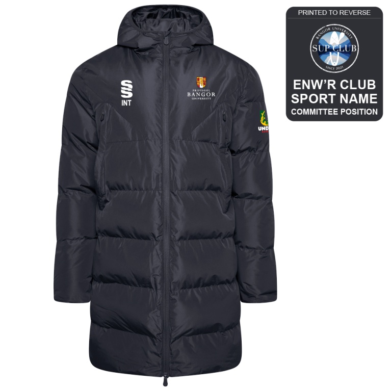 Bangor University - Paddle Boarding - Active Long Padded Jacket - Unisex Fit
