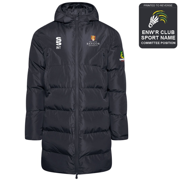 Bangor University - Badminton - Active Long Padded Jacket - Unisex Fit
