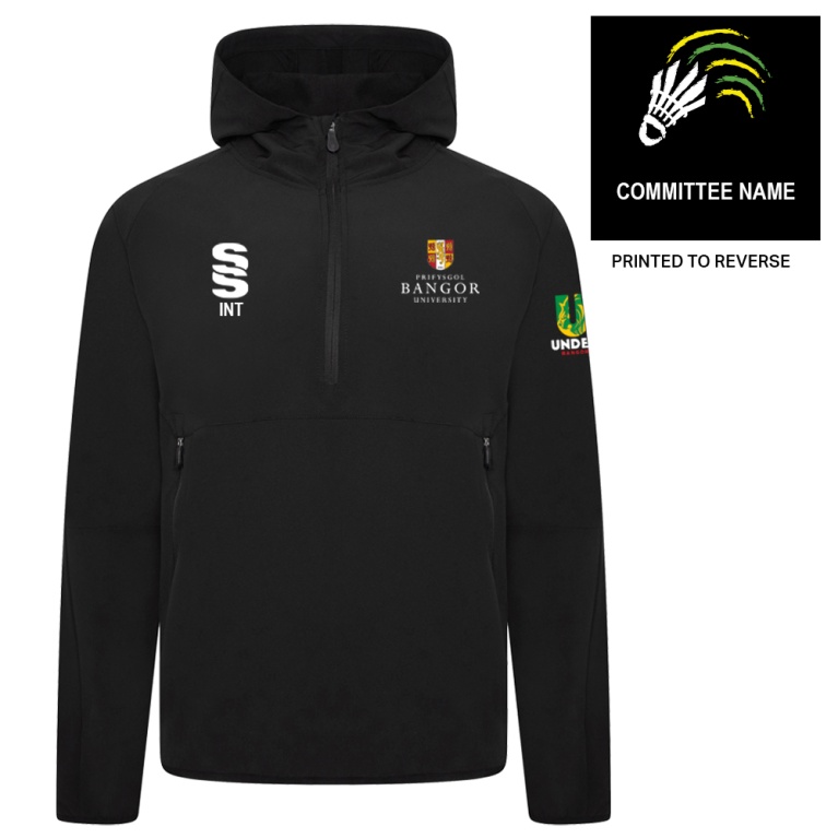 Bangor University - Badminton - Dual Elite 1/4 Zip Hoody / Rain Jacket