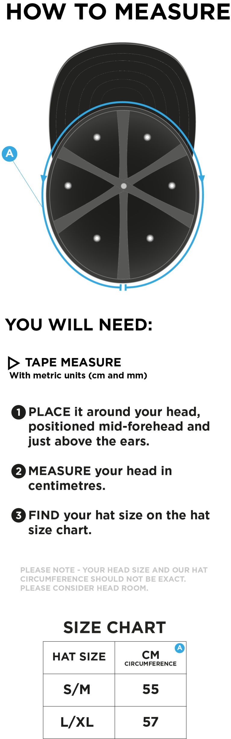 Bangor University - Fuse Flexi Fit Cap - Size Guide
