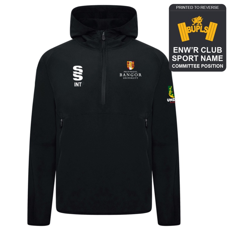 Bangor University - Powerlifting - Dual Elite 1/4 Zip Hoody / Rain Jacket - Unisex Fit