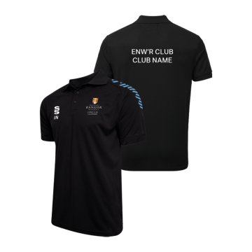 Women's Dual Solid Colour Polo : Black