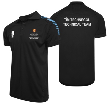 Technical Team - Women's Dual Solid Colour Polo : Black