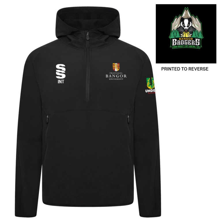 Bangor University - Men's Basketball - Dual Elite 1/4 Zip Hoody / Rain Jacket