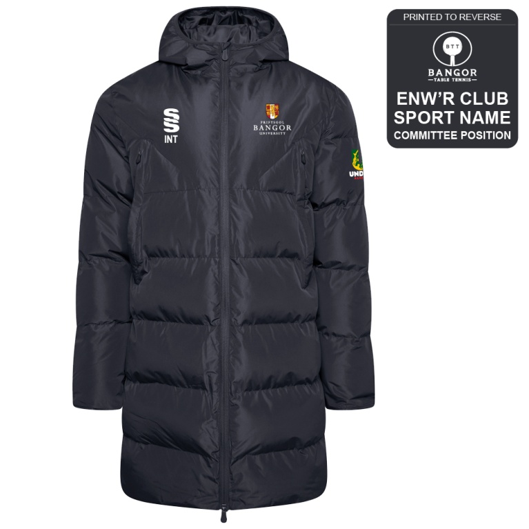 Bangor University - Table Tennis - Active Long Padded Jacket - Unisex Fit