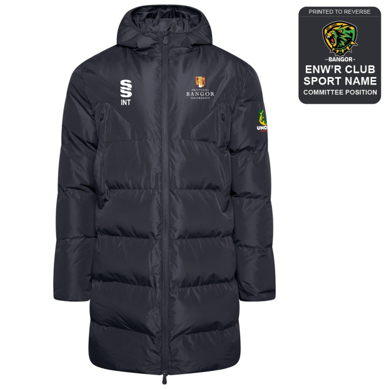 Bangor University - American Football - Active Long Padded Jacket - Unisex Fit