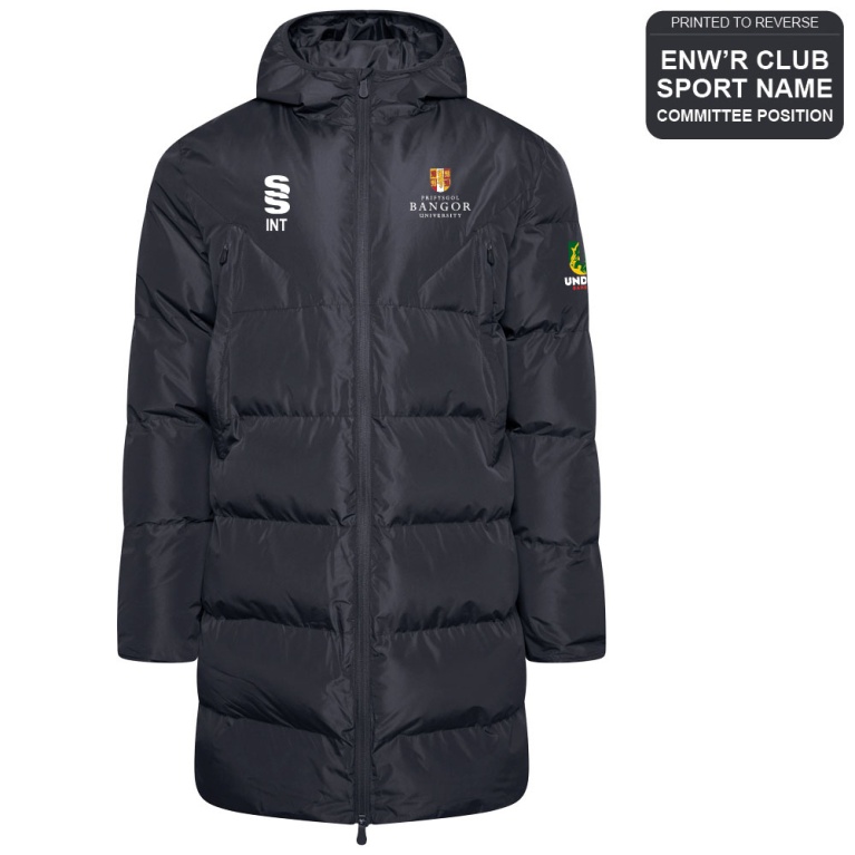 Bangor University - Basketball Womens - Active Long Padded Jacket - Unisex Fit