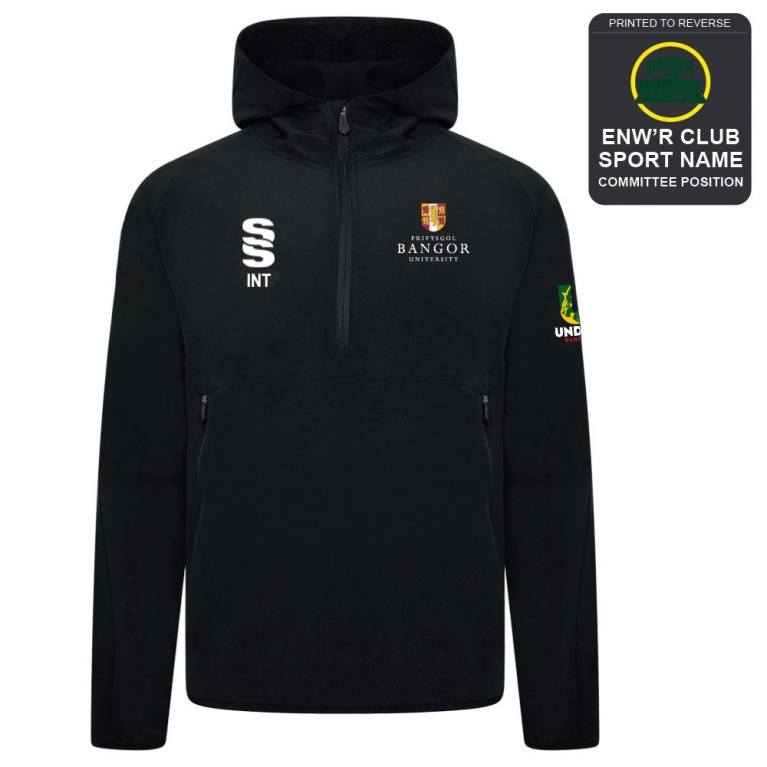 Bangor University - Ultimate Frisbee - Dual Elite 1/4 Zip Hoody / Rain Jacket - Unisex Fit