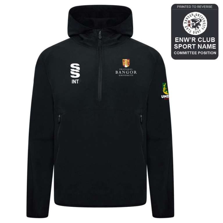 Bangor University - Judo - Dual Elite 1/4 Zip Hoody / Rain Jacket - Unisex Fit