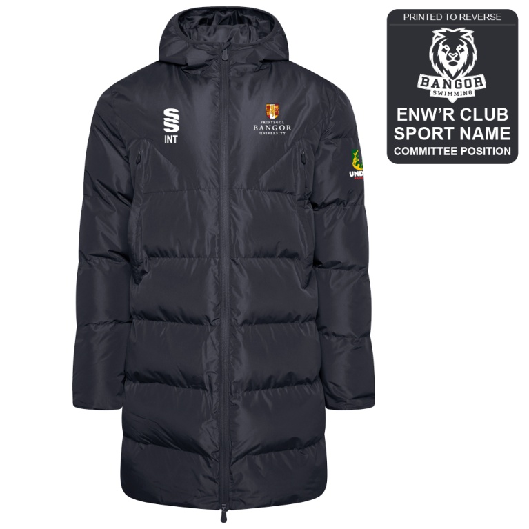 Bangor University - Swimming - Active Long Padded Jacket - Unisex Fit