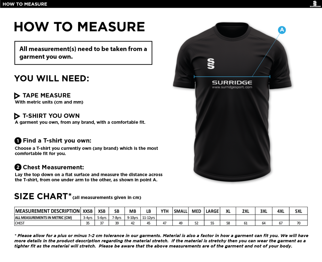 Bangor University - Basketball Mens - Training Shirt - Unisex Fit - Size Guide