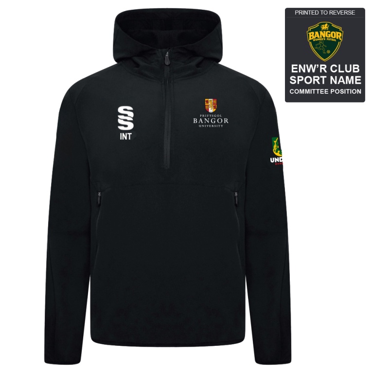 Bangor University - Men's Futsal - Dual Elite 1/4 Zip Hoody / Rain Jacket - Unisex Fit