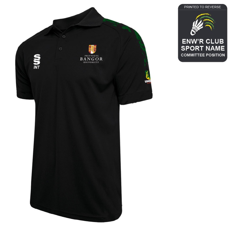 Bangor University - Badminton - Dual Solid Colour Polo - Unisex Fit