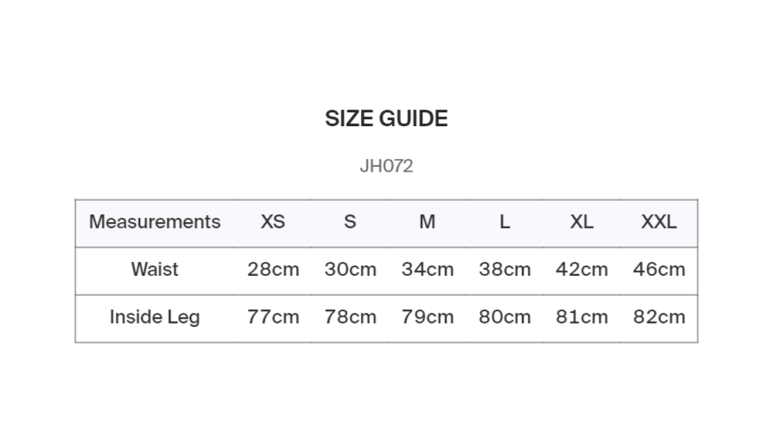 Bangor Unviersity - Dance - Cuffed Joggers - Unisex Fit - Size Guide