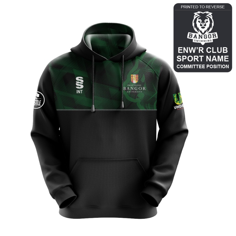 Bangor University - Swimming - Overhead Hoody - Unisex Fit