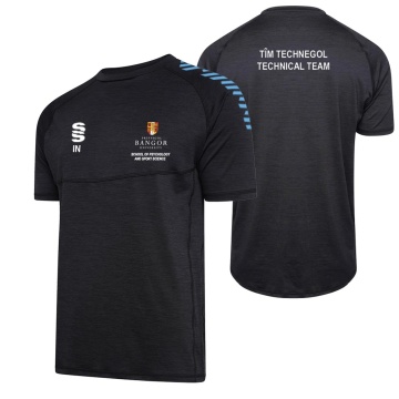 Technical Team - Men's Dual Gym T-shirt : Black Melange