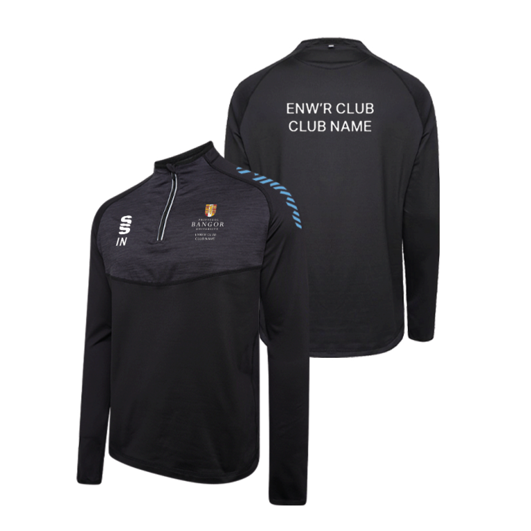 1/4 Zip Dual Performance Top :  Black