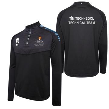 Technical Team - Women's 1/4 Zip Dual Performance Top :  Black