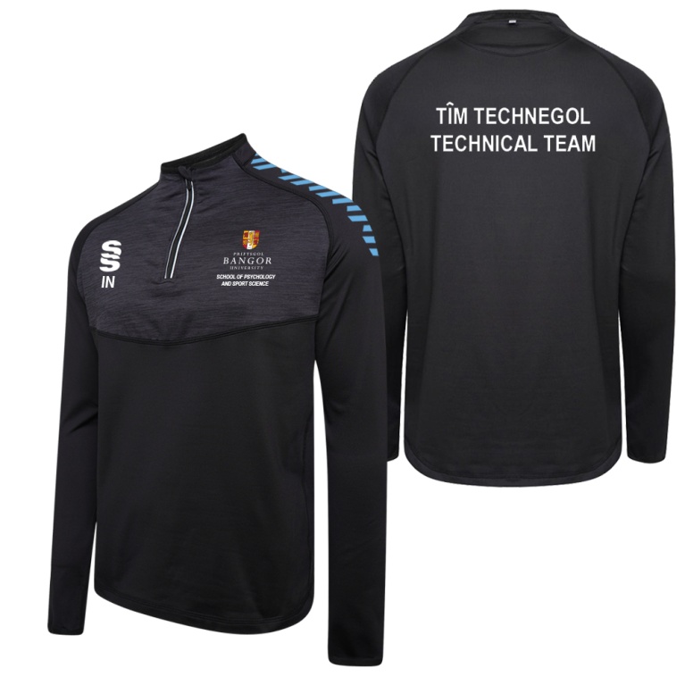 Technical Team - Women's 1/4 Zip Dual Performance Top :  Black